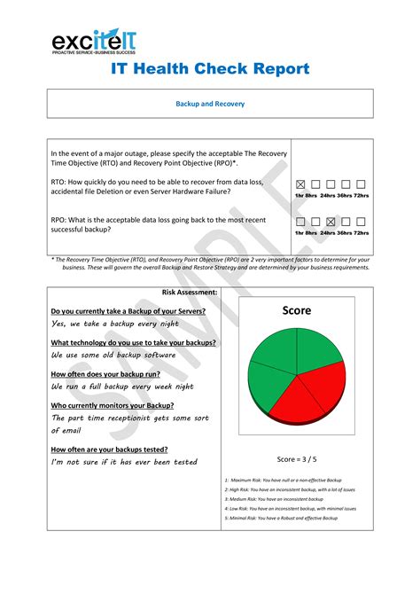 software health check report template